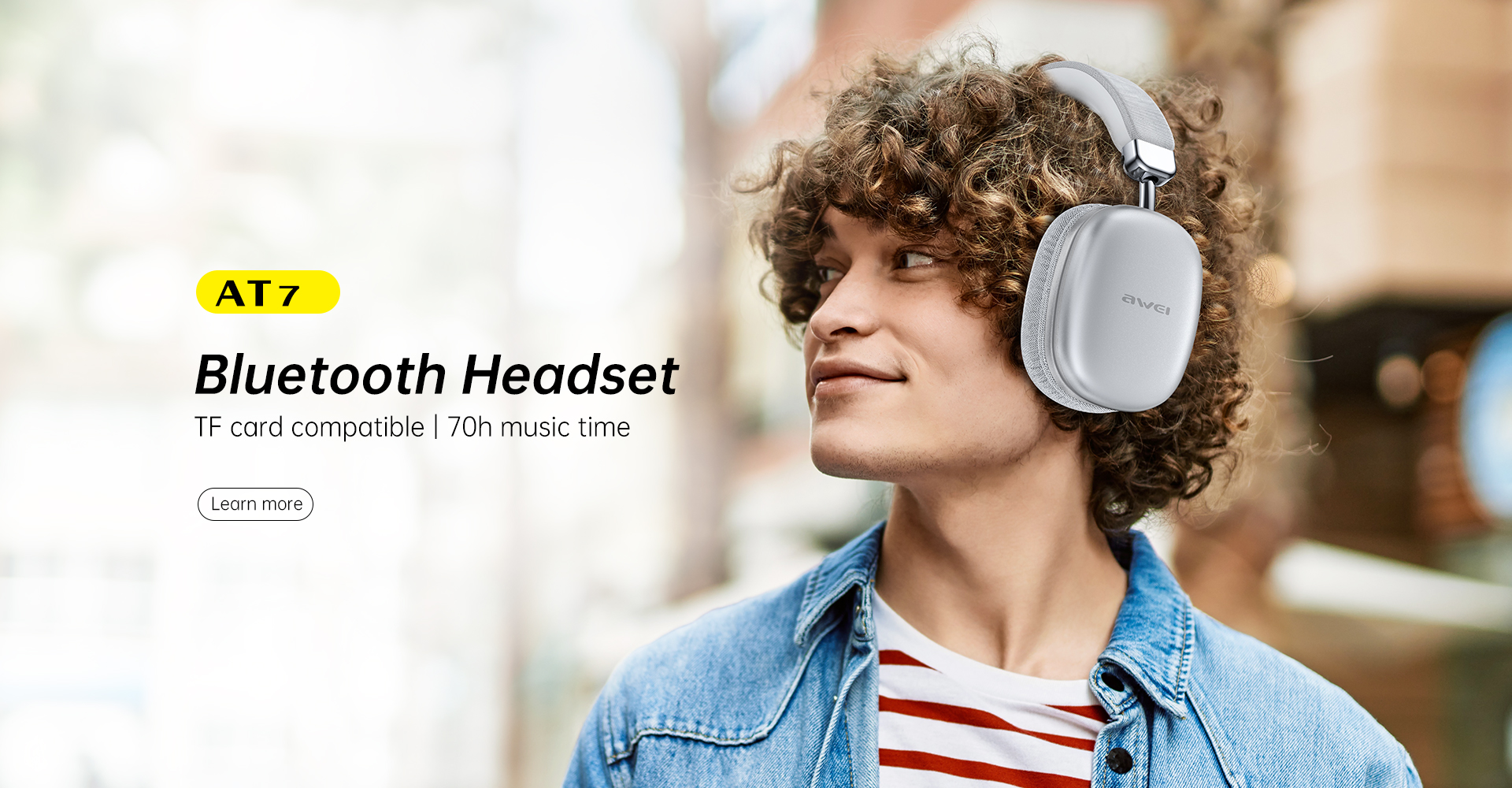 AT7 Head mounted HFI Bluetooth Earphones