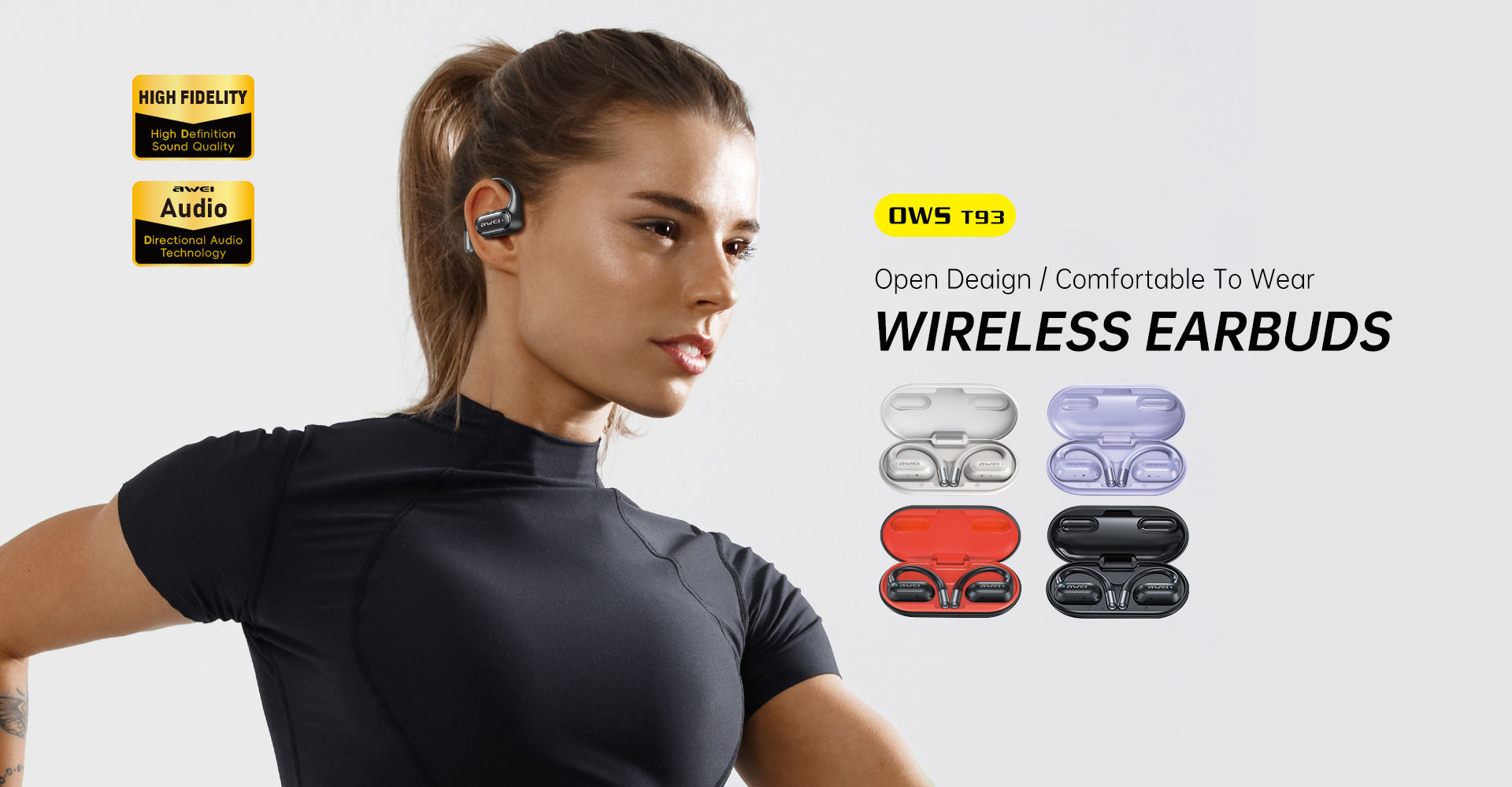 OWS T93 Open Bluetooth Earbuds